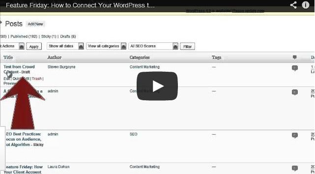 Feature Friday: How to Connect Your WordPress to Your Crowd Content Account